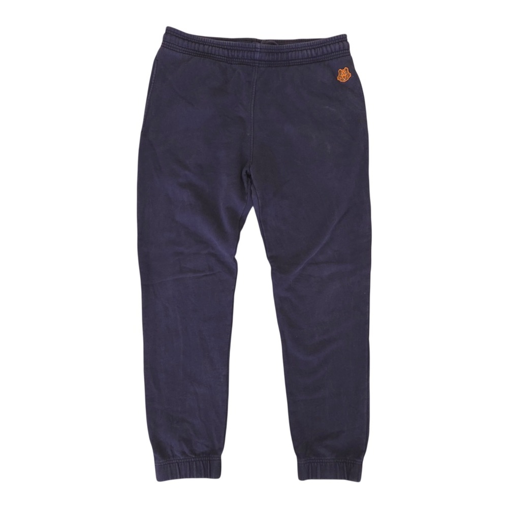 Kenzo Tiger Crest Drawstring Elastic Waist Joggers Blue Large